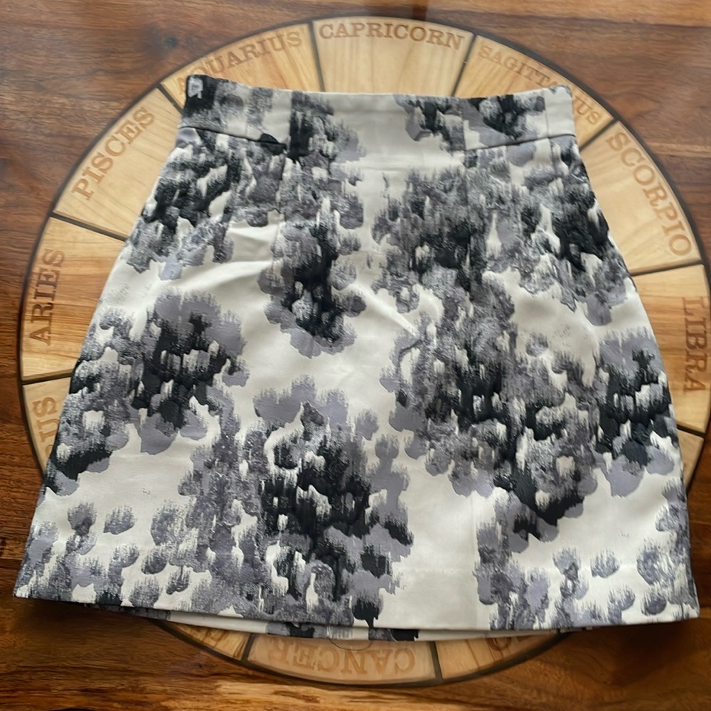 H&M jacquard skirt - blues, greys, silver